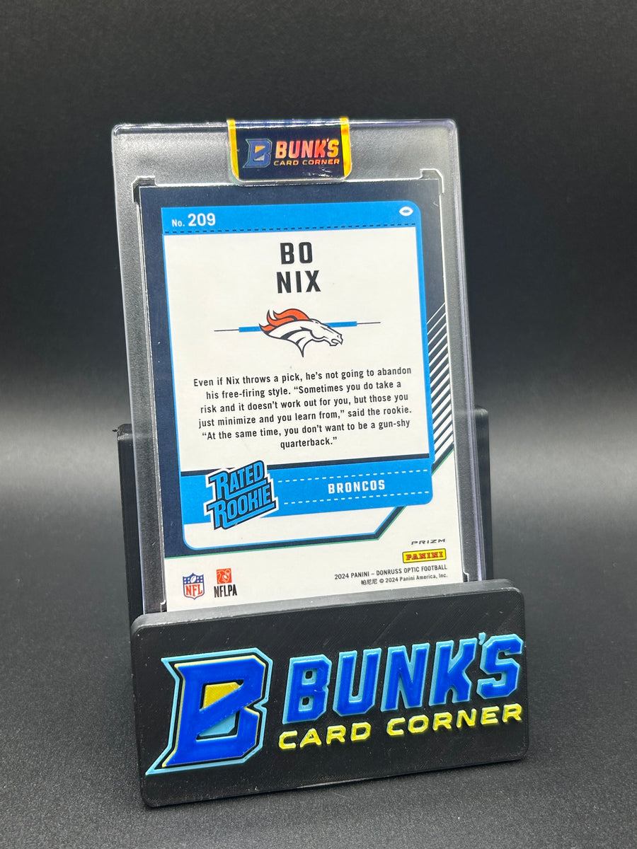 2024 Bo Nix Donruss Optic Green Velocity RC