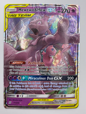 Mewtwo & Mew Gx Tag Team Unified Minds HP
