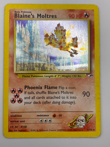 Blaine's Moltres Holo Gym Heroes DMG Swirl