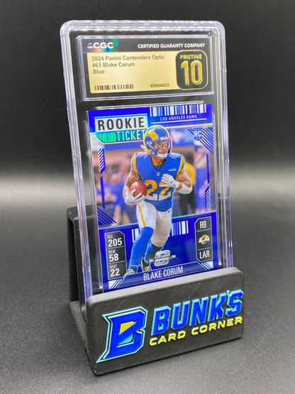 2024 Blake Corum Blue Contenders Rc 82/99 CGC PRISTINE 10