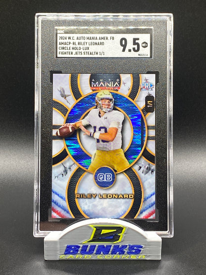 2024 Riley Leonard Wild Card Fighter Jets Stealth 1/1 (Box B5)