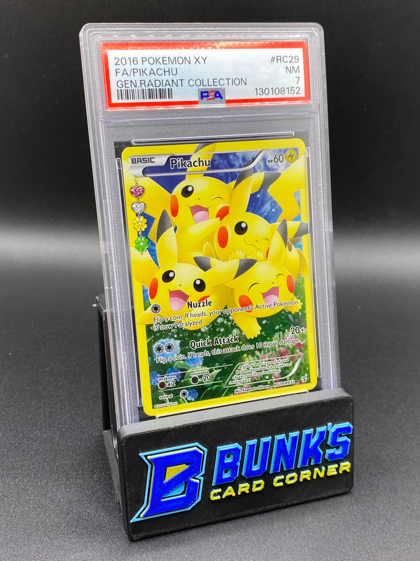 Pikachu Full Art Radiant Collection PSA 7