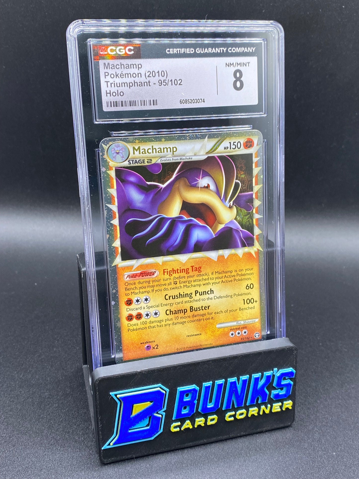 Machamp Prime Holo Triumphant CGC 8