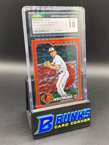 2024 Jordan Westburg Red Crackle Foilboard Rc 144/199 CGC 10