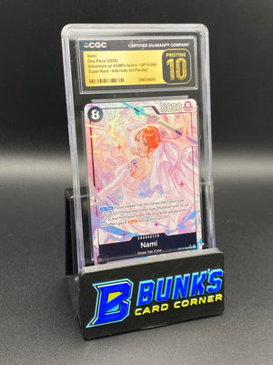 Nami Super Rare Alt Art Parallel OP15-086 CGC PRISTINE 10