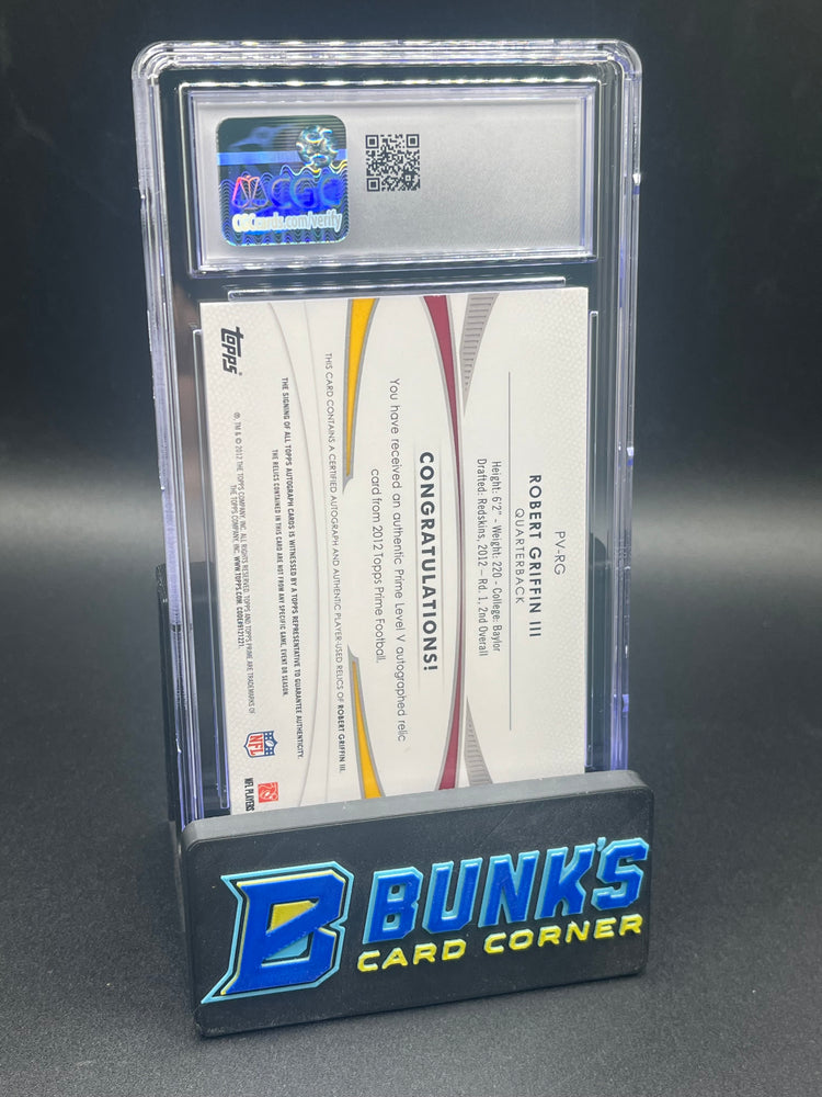 2012 Robert Griffin III Autographed Relics Copper CGC 10 45/50 RC