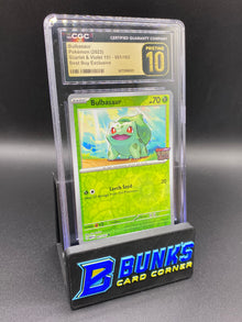 Bulbasaur Best Buy Exclusive 151 CGC PRISTINE 10 POP 12