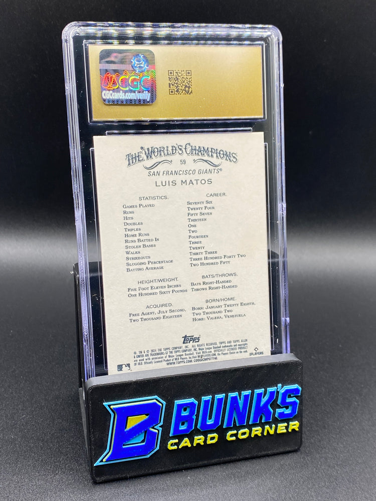 2024 Luis Matos Gold Foil Figure 21/50 CGC PRISTINE 10 Rc