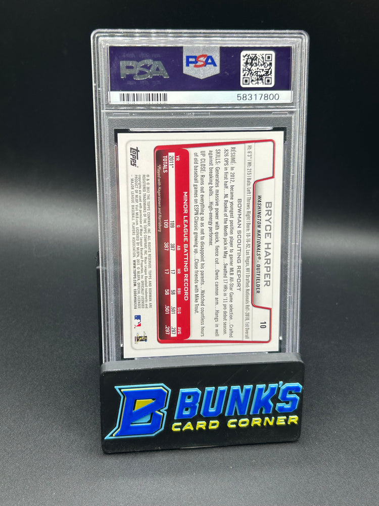 2012 Bryce Harper Bowman Draft PSA 10 RC