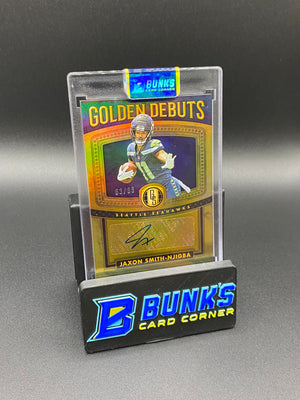 2023 Jaxon Smith-Njigba Panini Gold Standard Golden Debuts Auto 63/99