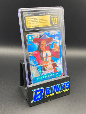 Dracule Mihawk Super Rare Parallel OP01-070 CGC PRISTINE 10 Japanese