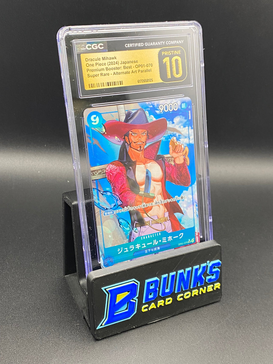 Dracule Mihawk Super Rare Parallel OP01-070 CGC PRISTINE 10 Japanese
