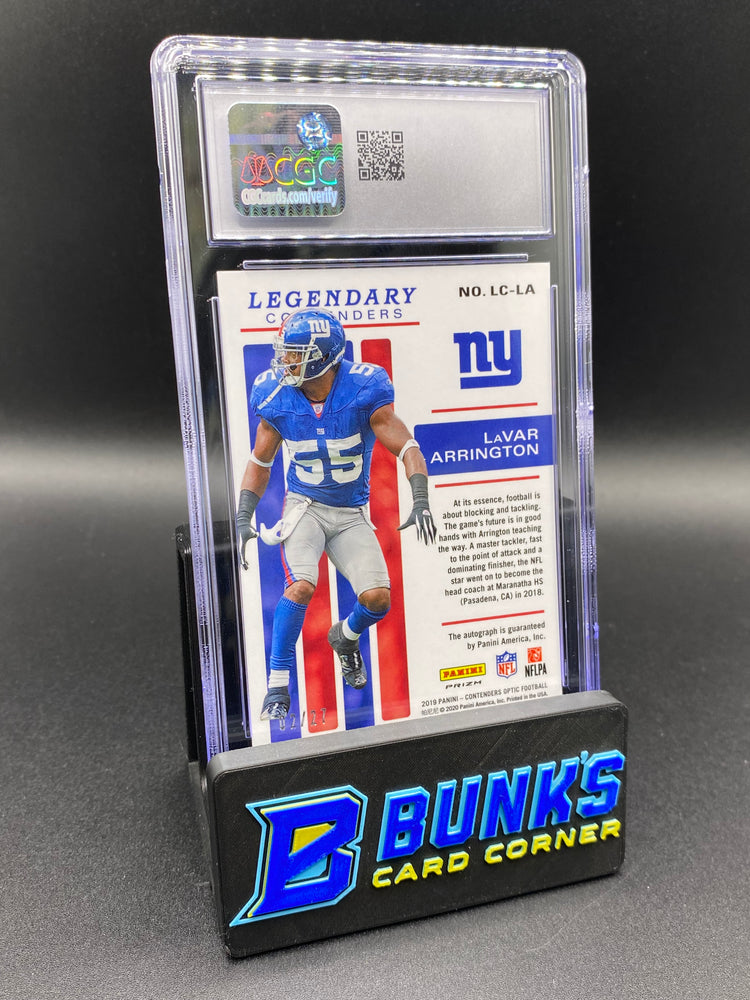 2019 LaVar Arrington Green Pulsar Auto 2/27 CGC 9.5/9