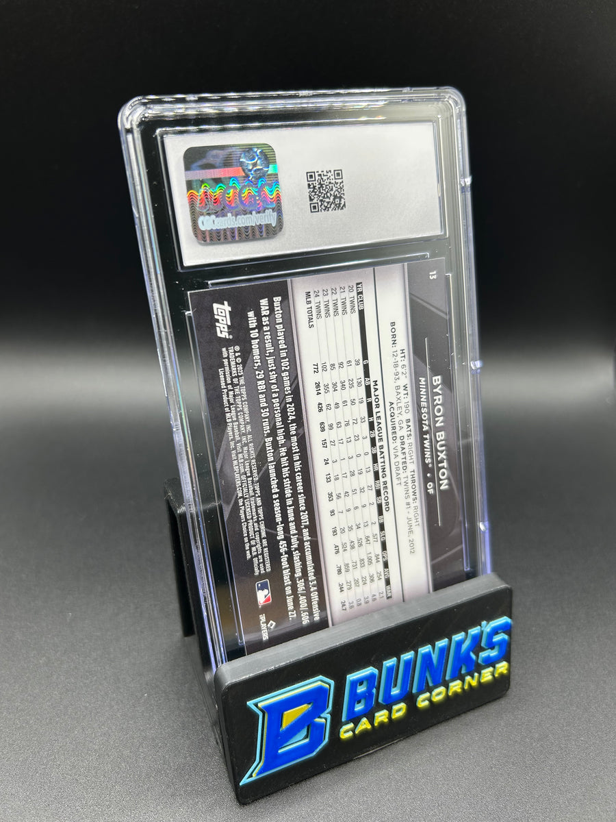 2025 Byron Buxton Topps Chrome Black White Refractor 07/10 CGC 10