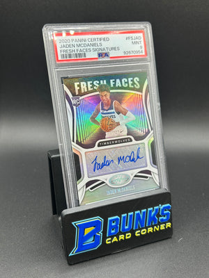 2020 Jaden McDaniels Panini Certified Fresh Face Signatures Rc Auto PSA 9