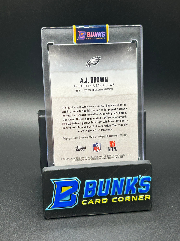 2025 AJ Brown Teal Auto Topps 119/225