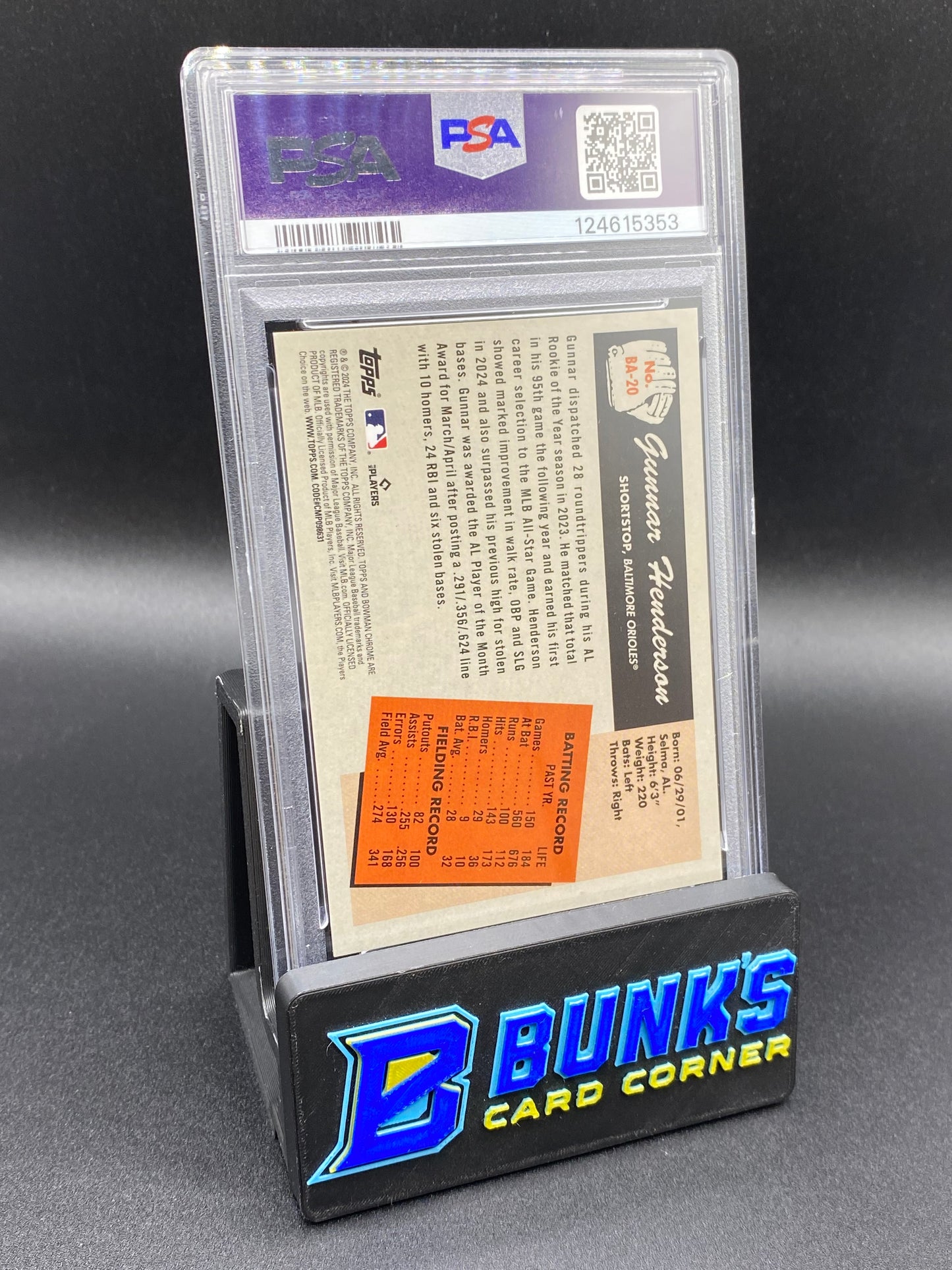 2024 Gunnar Henderson Bowman Anime PSA 10