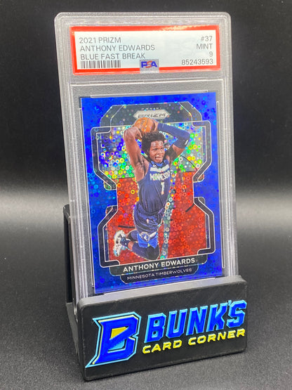 2021 Anthony Edwards Blue Fast Break PSA 9