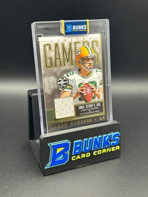2023 Aaron Rodgers Panini Limited Gamers Game Used Patch on 10/4/2015 99/99