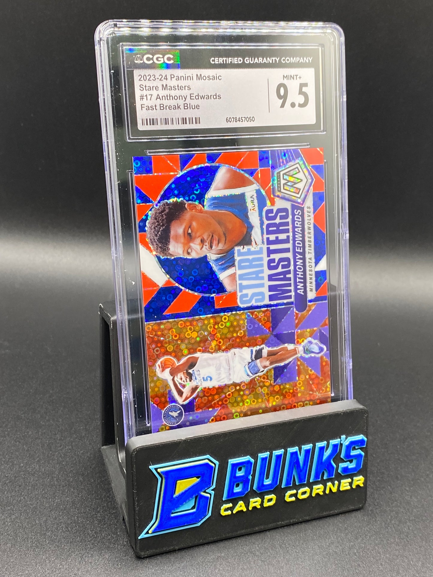 2023-24 Anthony Edwards Fast Break Blue 4/85 CGC 9.5