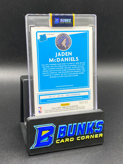 2021 Jaden McDaniels 68/85 Red Disco RR