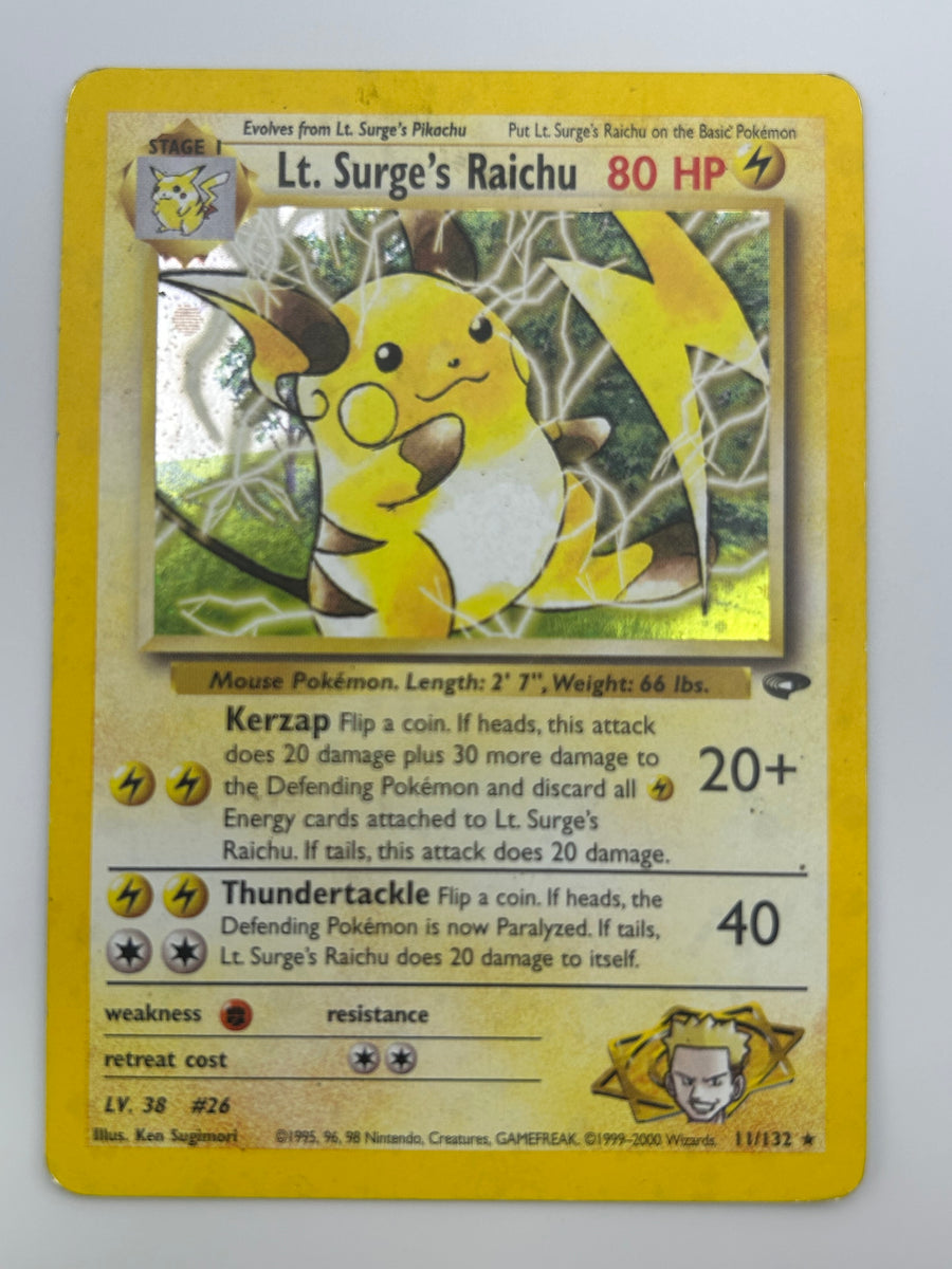 Ly. Surge's Raichu Holo Gym Challenge HP