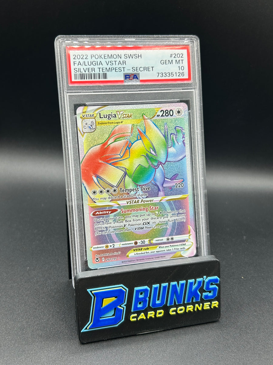 Lugia Vstar Rainbow Rare Silver Tempest PSA 10