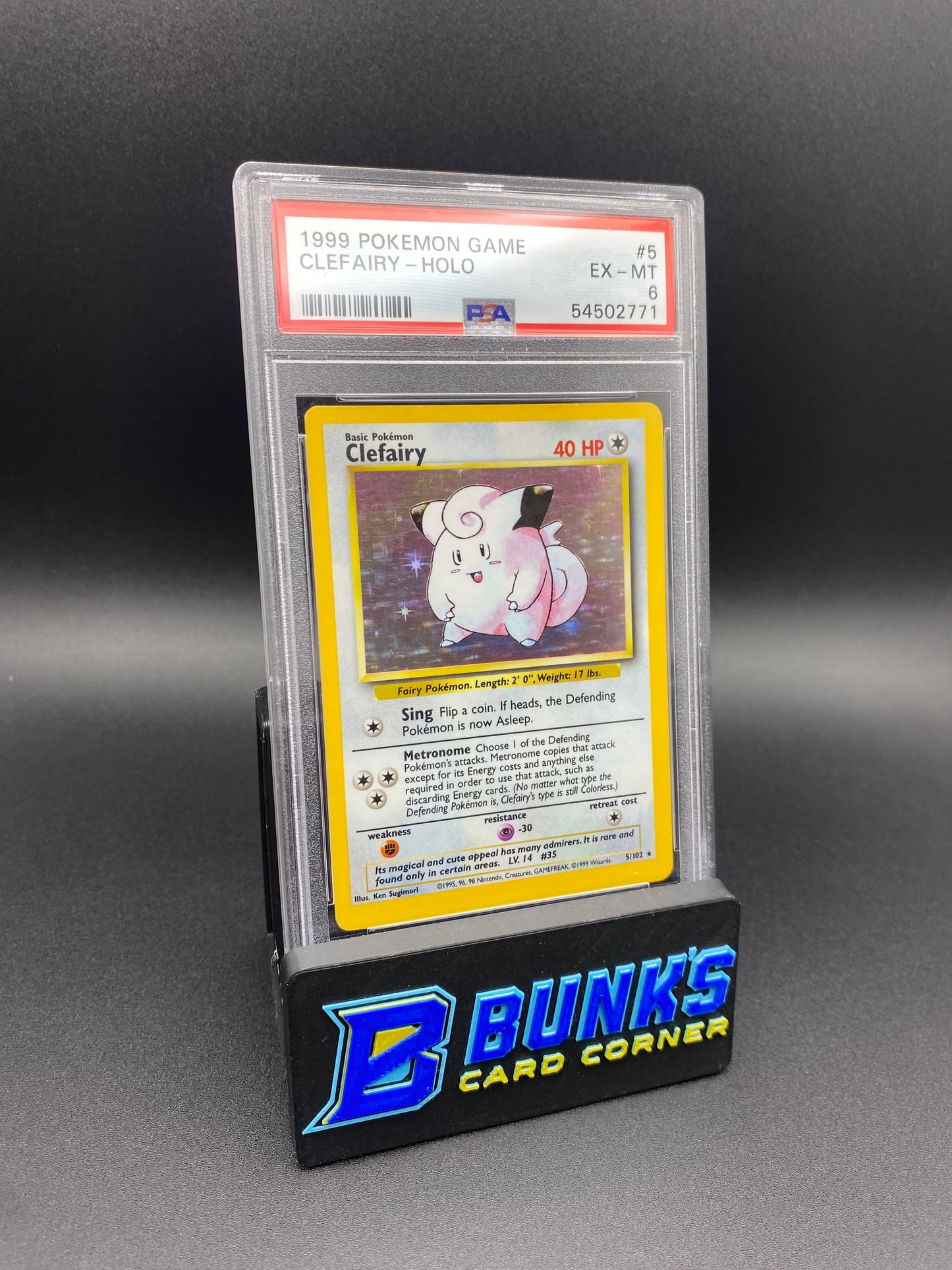 Clefairy Holo Base Set PSA 6
