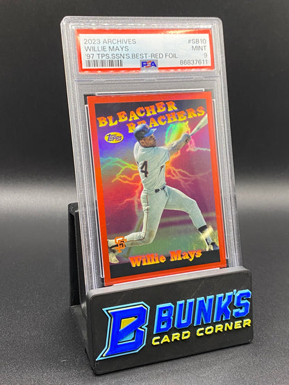 2023 Willie Mays Bleacher Reachers Red 25/25 HOF PSA 9
