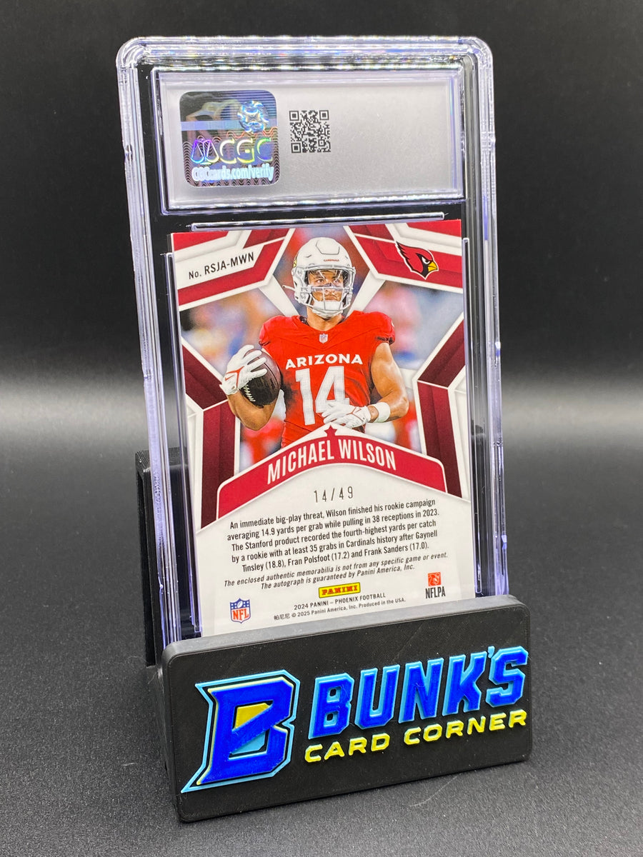 2024 Michael Wilson Rising Star Auto Jersey CGC Authentic Auto 10 14/49