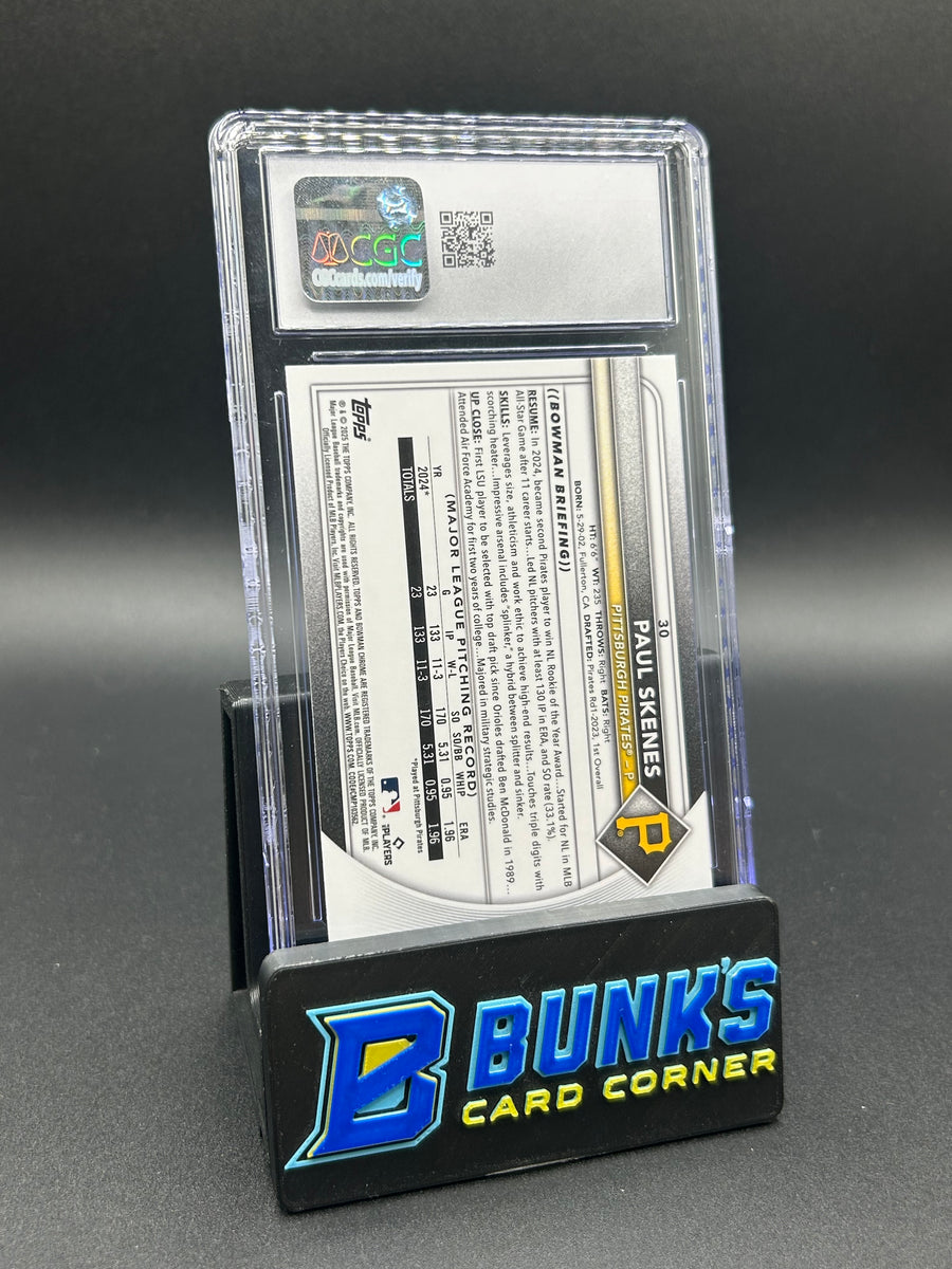 2025 Paul Skenes Bowman Mega Box Fuchsia 130/299 CGC 10