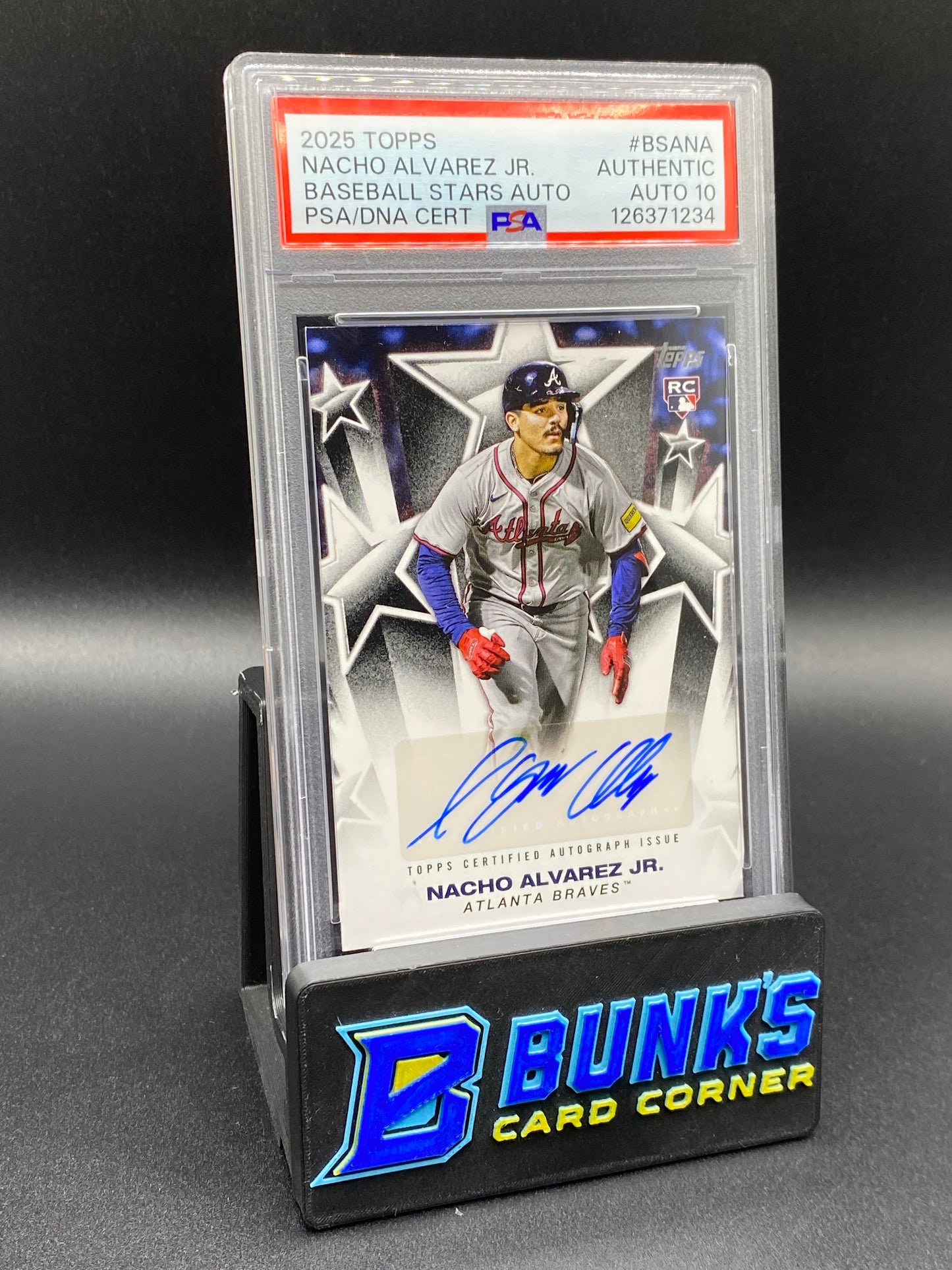 2025 Nacho Alvarez Jr. Auto Rc Baseball Stars PSA Auto 10