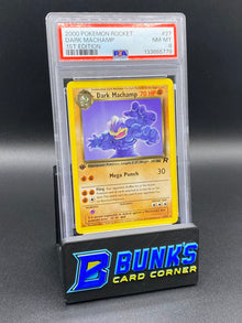Dark Machamp 1st Edition Rocket PSA 8
