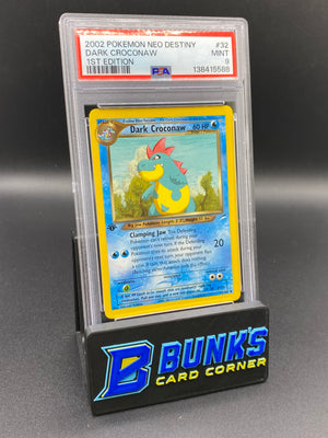 Dark Croconaw 1st Edition Neo Destiny PSA 9