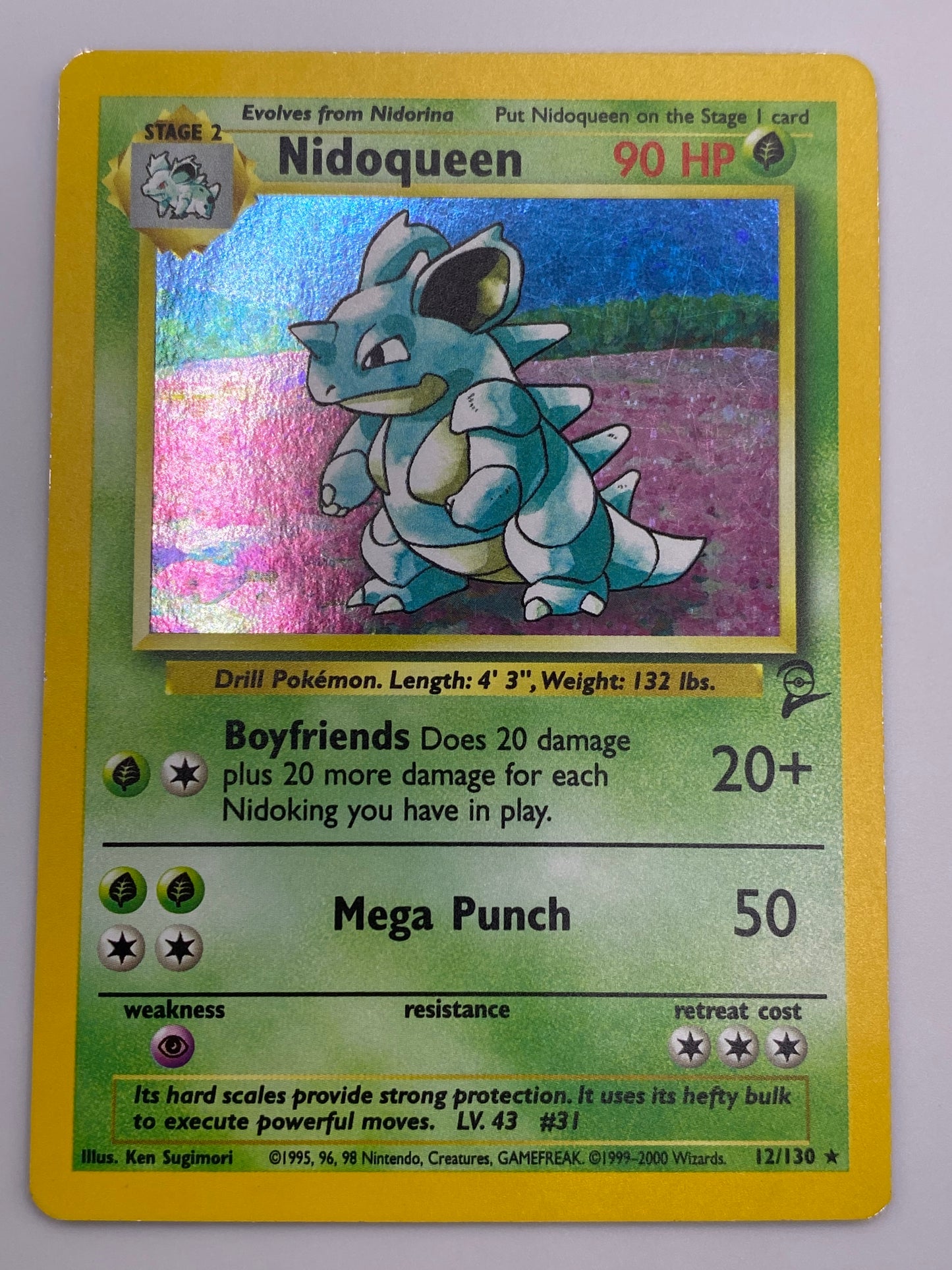 Nidoqueen Holo Base Set 2 LP