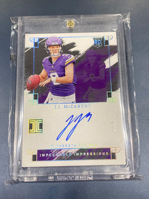 2024 JJ McCarthy Impeccable Impressions RC 25/49