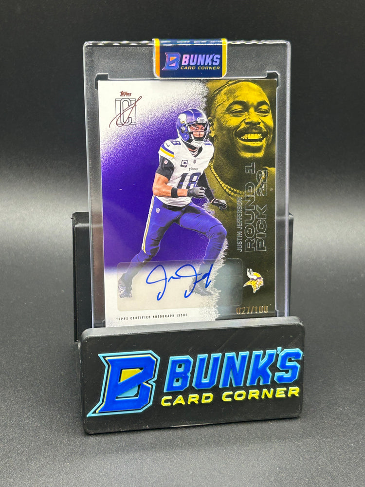2025 Justin Jefferson Topps Purple Auto 27/100