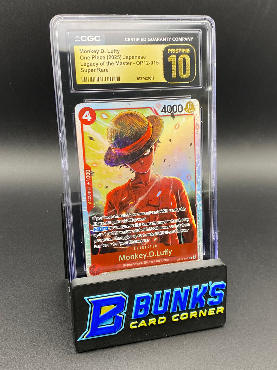 Monkey D Luffy Super Rare OP12 CGC PRISTINE 10