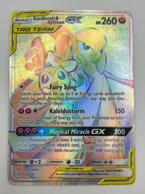 Gardevoir & Sylveon Gx Tag Team Rainbow Rare Unbroken Bonds HP