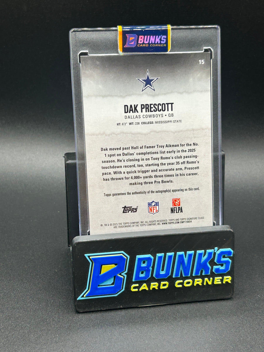2025 Dak Prescott Topps Signature Class Auto 8/50