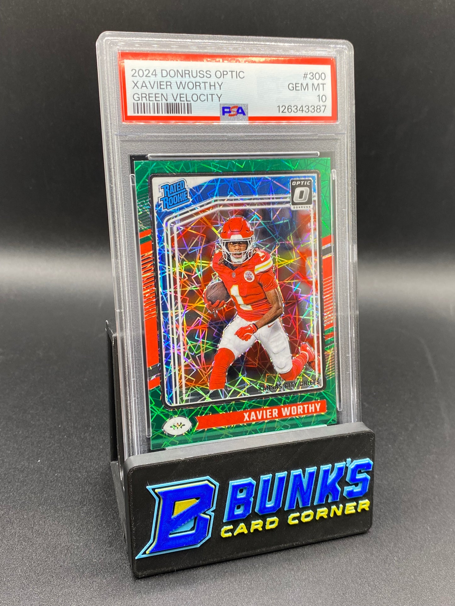 2024 Xavier Worthy Green Velocity PSA 10 Rc