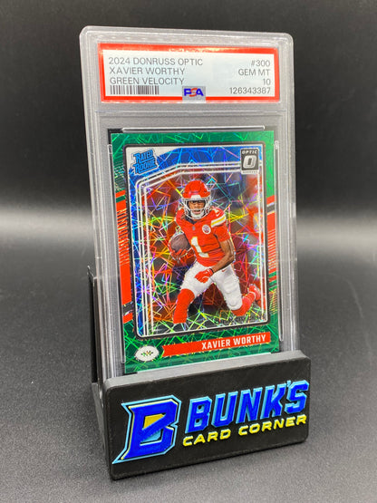 2024 Xavier Worthy Green Velocity PSA 10 Rc