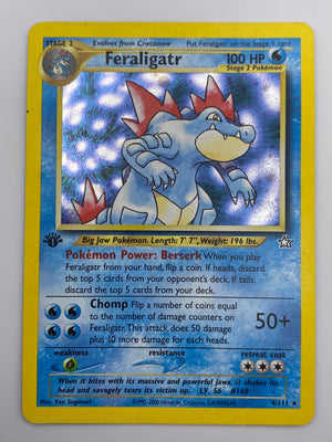Feraligatr Holo 1st Edition Neo Genesis MP-HP