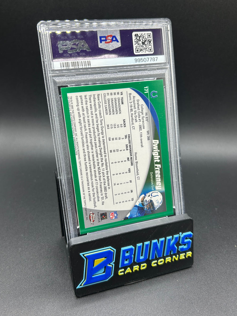 2002 Dwight Freeney Topps Chrome Rc PSA 9