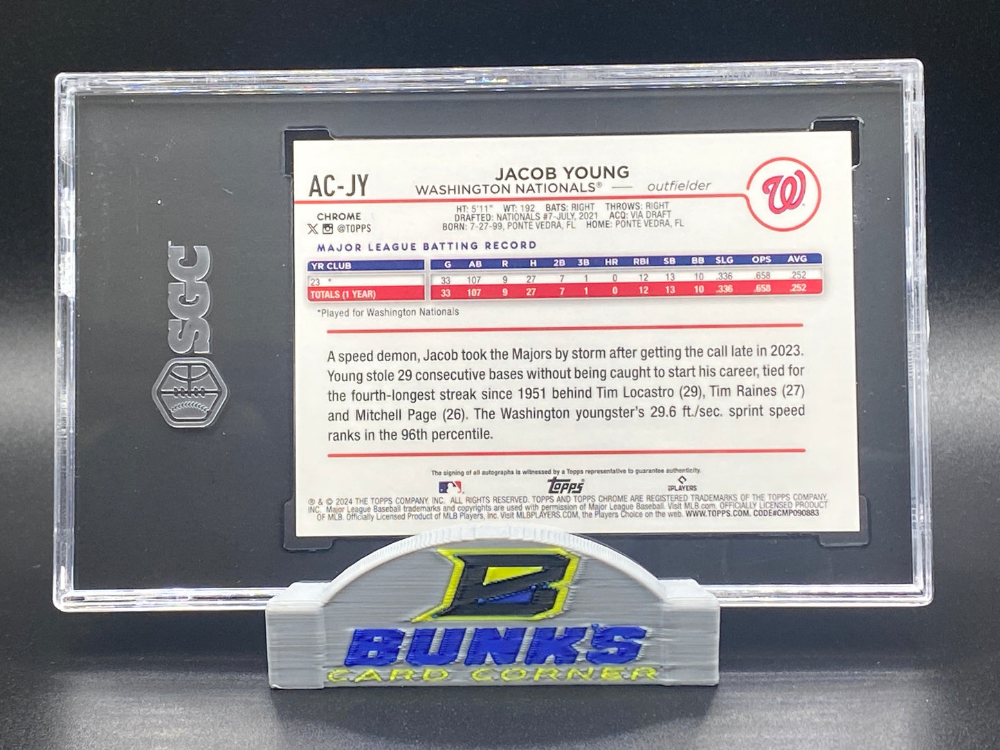 2024 Jacob Young AUTOGRAPHED 135/299 (Box B6)