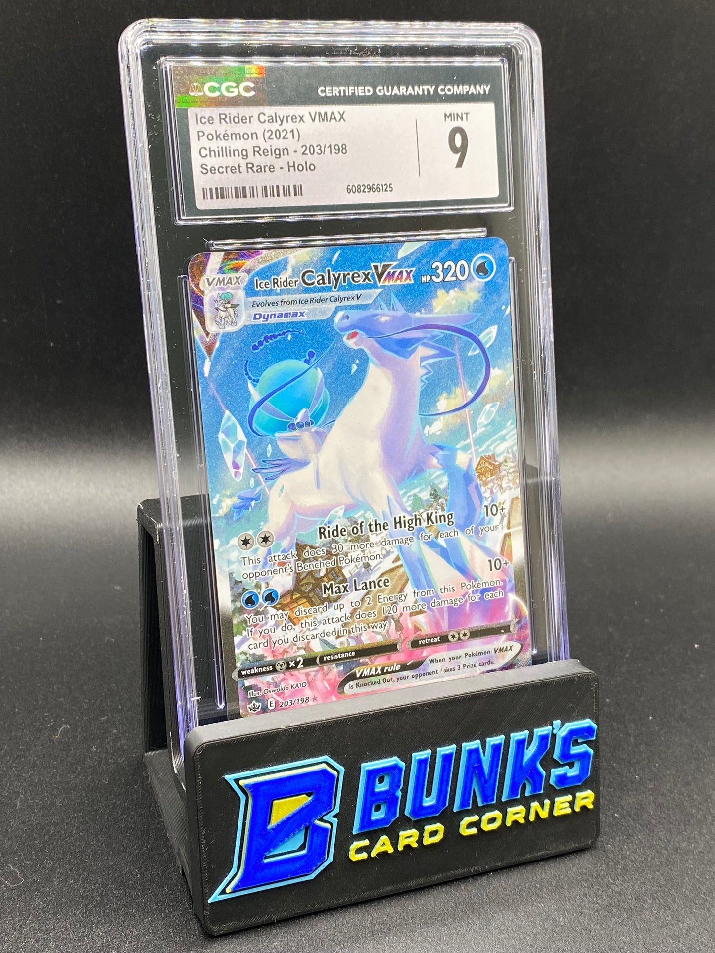 Ice Rider Calyrex Vmax Secret Rare Chilling Reign CGC 9