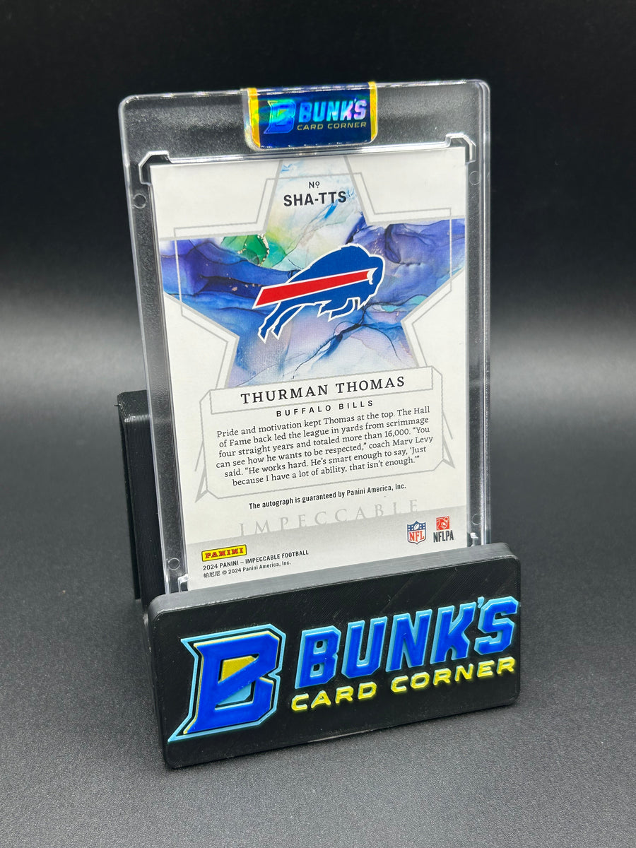 2024 Thurman Thomas Panini Impeccable Stars of the Hall On Card Auto 11/99