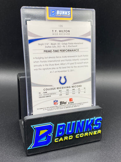 2012 TY Hilton Topps Prime Auto 22/75 Rc