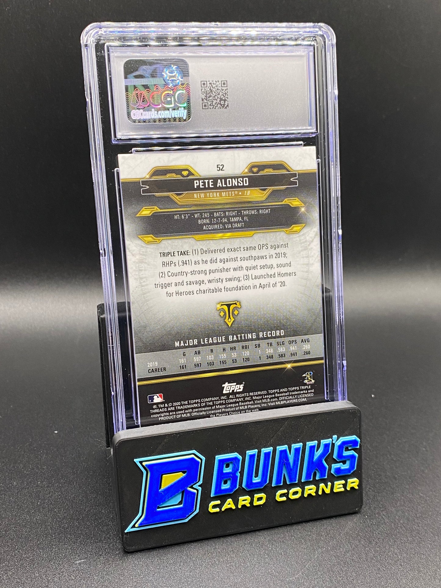 2020 Pete Alonso Gold 31/99 CGC 10