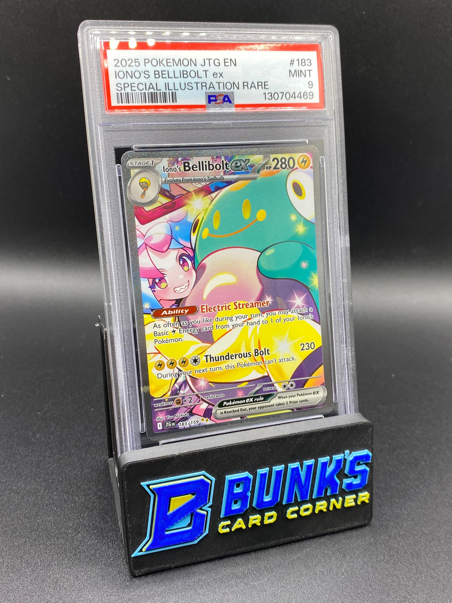 Iono's Bellibolt Ex SIR Journey Together PSA 9